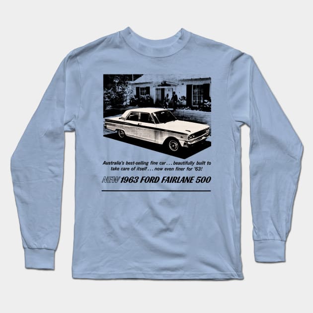 63 FORD FAIRLANE - advert Long Sleeve T-Shirt by Throwback Motors